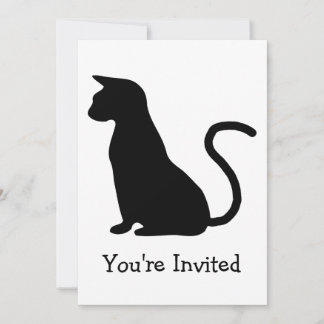 Silhouette Cat Personalisiert Einladung