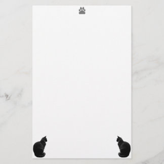 Silhouette Cat Writpapier Briefpapier