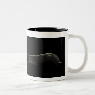Silhouette Cat Zweifarbige Tasse