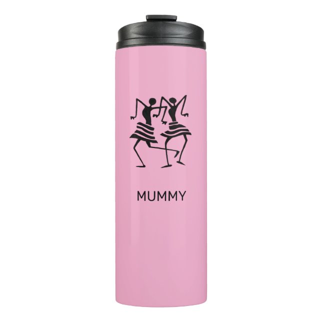 Silhouette Celebration Dance Mumm Pink Thermosbecher (Vorderseite)