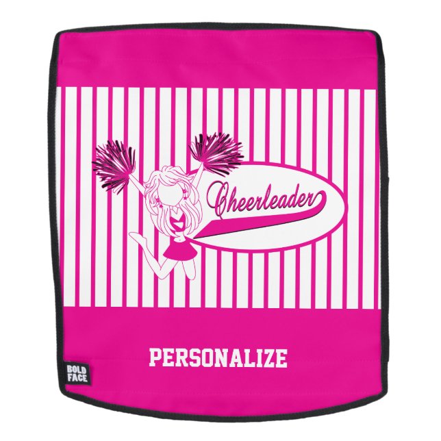 Silhouette Cheerleader Girl Rucksack (Abnehmbare Front)