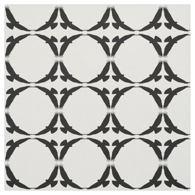 Silhouette Circle of Hawks Bird Nature Art Stoff (Muster)