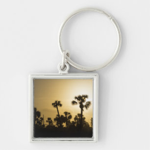 Silhouette Cocoa Palm Schlüsselanhänger