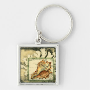 Silhouette Conch Muschel Schlüsselanhänger