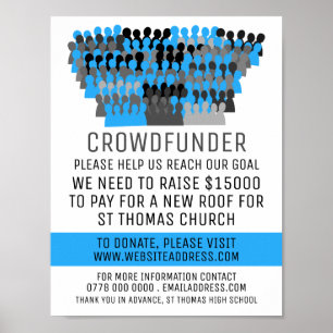 Silhouette Crowddesign, Crowdfunder, Crowdfunding Poster
