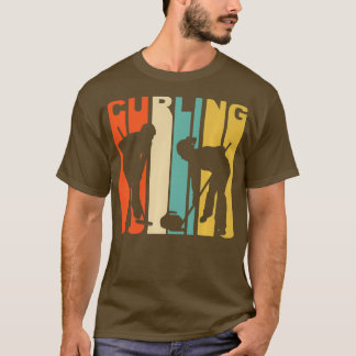 Silhouette-Curling im Retro-Stil der 70er Jahre T-Shirt