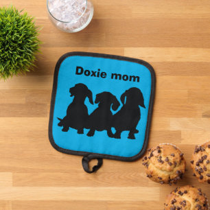 Silhouette-Dachshunde Topflappen