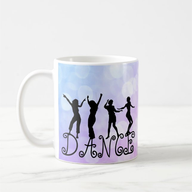 Silhouette Dancers Bokeh Dance Kaffeetasse (Links)