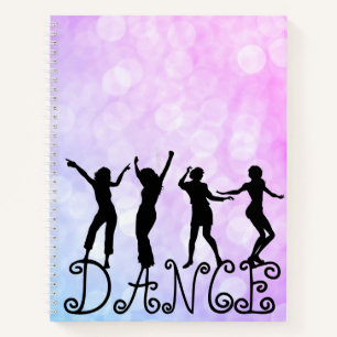 Silhouette Dancers Bokeh Dance Notizbuch