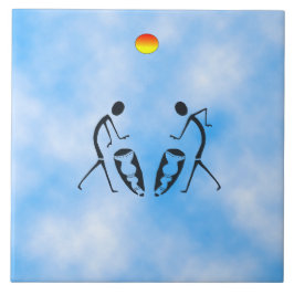 Silhouette Dancers Celebration Fliese