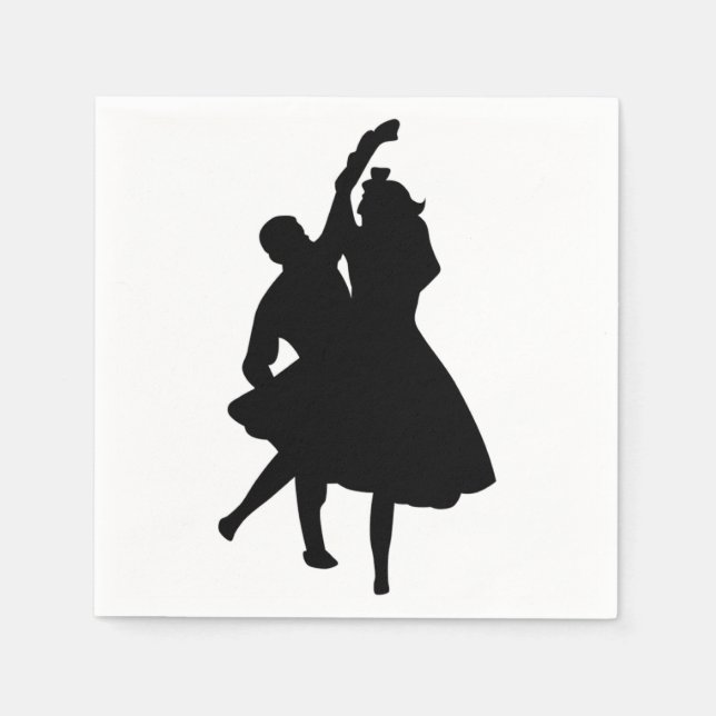 SILHOUETTE DANCERS SERVIETTE (Vorderseite)