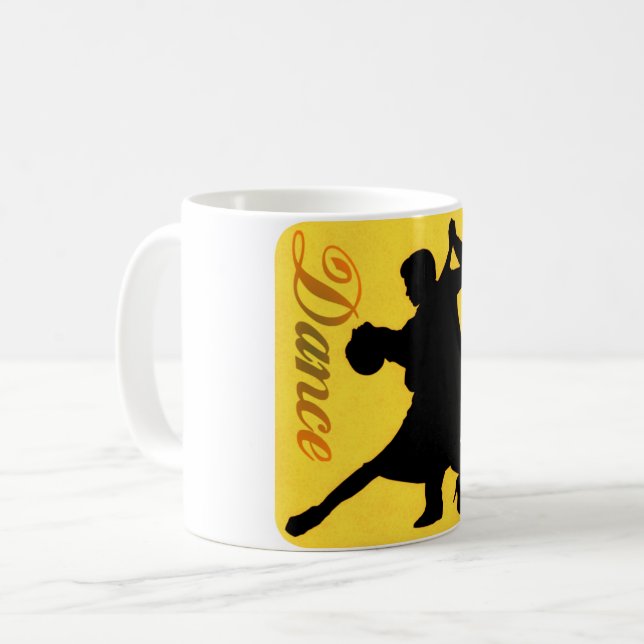 Silhouette Dancing Couple Kaffeetasse (Vorderseite Links)