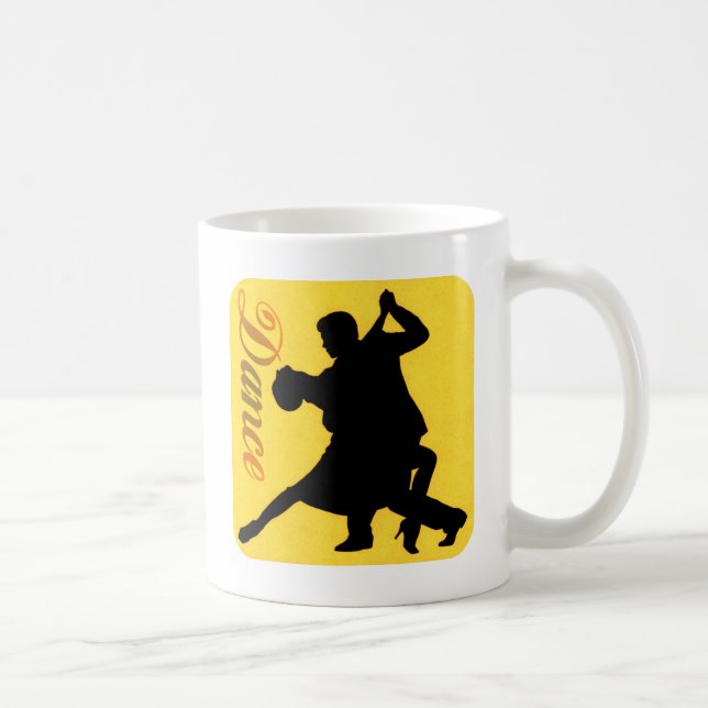 Silhouette Dancing Couple Kaffeetasse (Rechts)