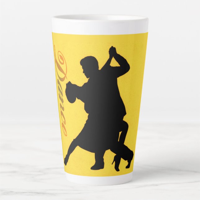 Silhouette Dancing Couple Milchtasse (Vorderseite)