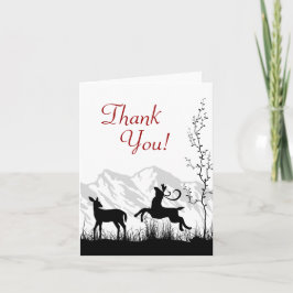 Silhouette Deer Couple Mountain Danke