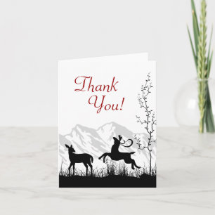 Silhouette Deer Couple Mountain Danke