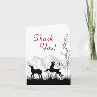 Silhouette Deer Couple Mountain Danke