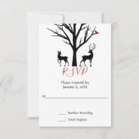 Silhouette Deer Couple Winter Liebe Hochzeit