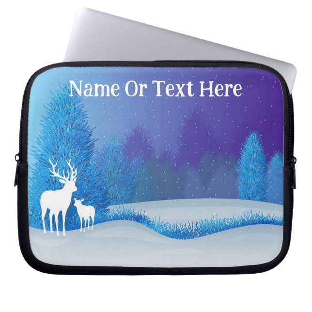 Silhouette Deer Electronics Bag Laptopschutzhülle (Vorderseite)