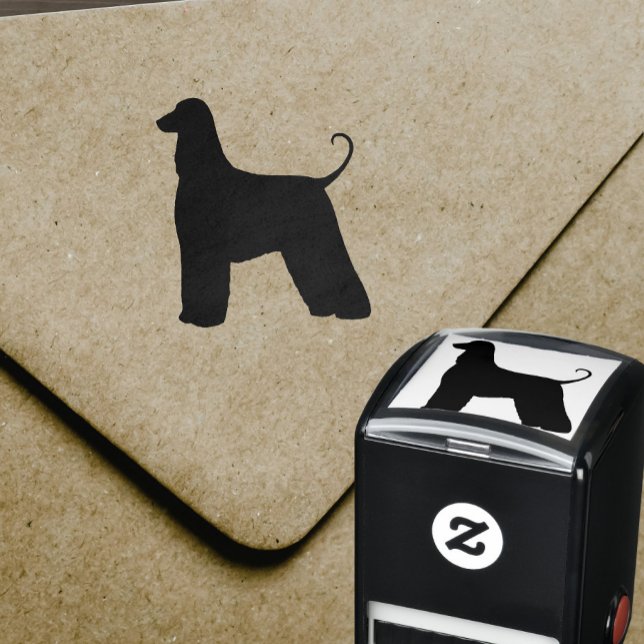 Silhouette der afghanischen Hunde Permastempel (Von Creator hochgeladen)