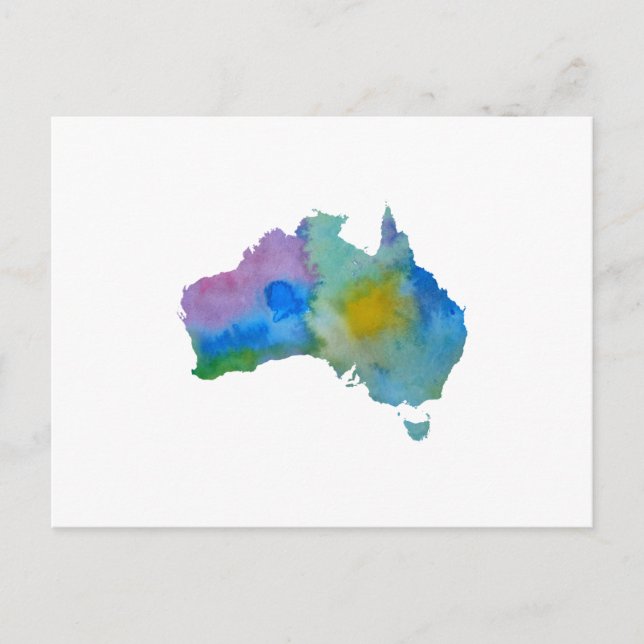 Silhouette der Australia Postkarte (Vorderseite)