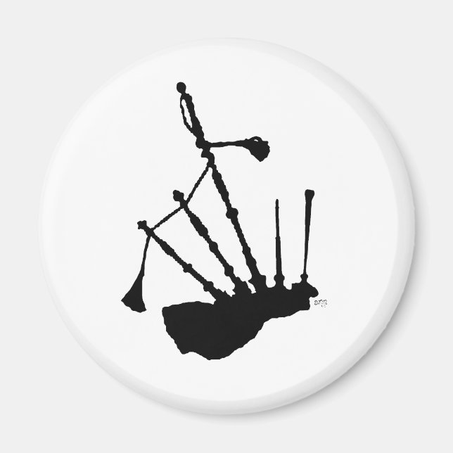 Silhouette der Bagpipe Magnet (Vorne)