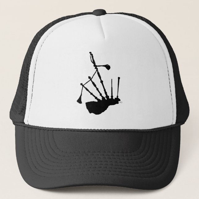 Silhouette der Bagpipe Truckerkappe (Vorderseite)