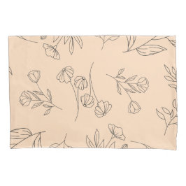 Silhouette der Blume Kissenbezug