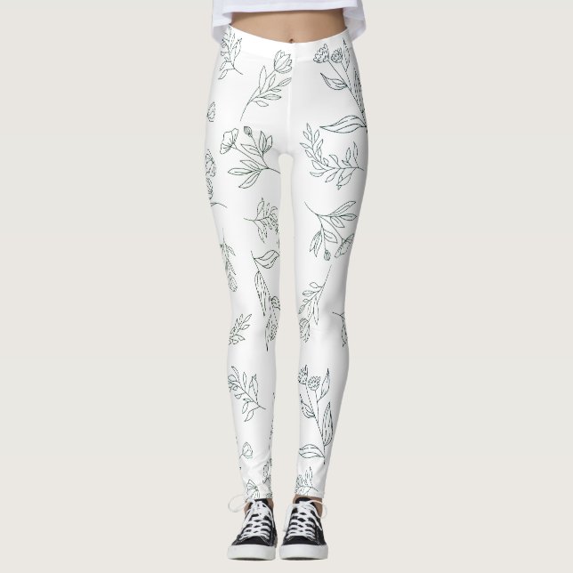 Silhouette der Blume Leggings (Vorderseite)