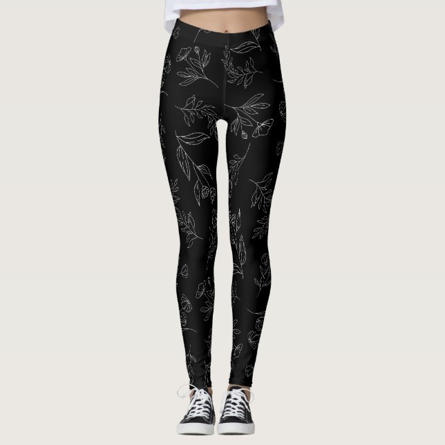 Silhouette der Blume Leggings (Vorderseite)