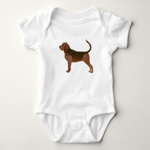 Silhouette der Bluthound-Grundzucht Baby Strampler