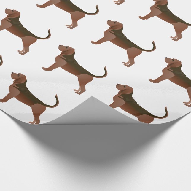 Silhouette der Bluthound-Grundzucht Geschenkpapier (Ecke)