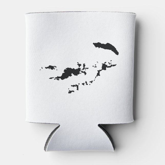 Silhouette der britischen Jungfrau Dosenkühler (Vorderseite)