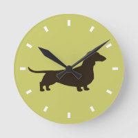 Silhouette der Dackel auf grün - farbanpassbar