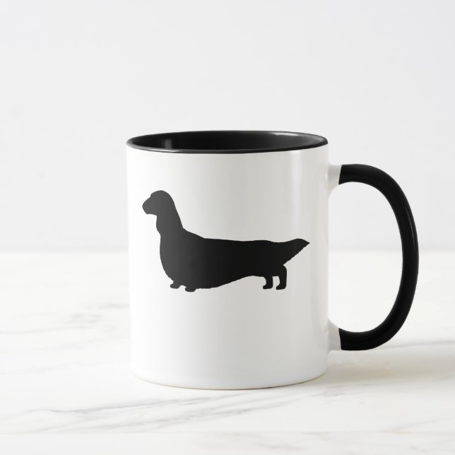 Silhouette der Dackel Dackel Hunde Dackel Tasse (Rechts)