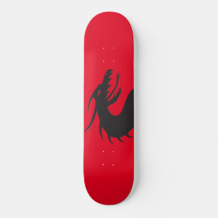 Silhouette der Drachen Skateboard