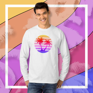 Silhouette der Farbpalme T-Shirt