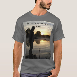 Silhouette der Fischer am Morgen T-Shirt
