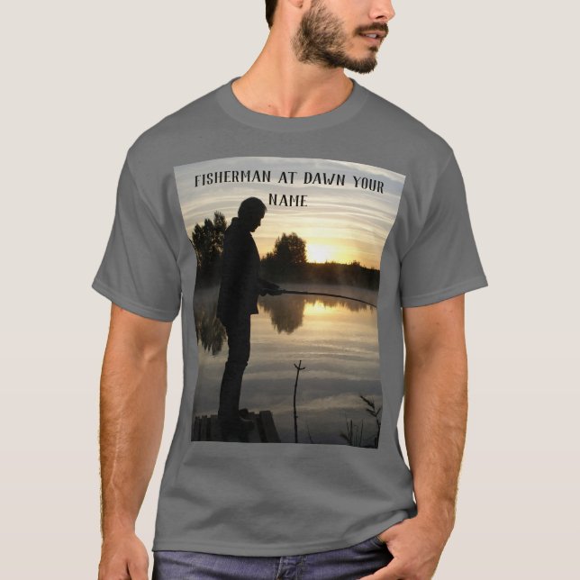 Silhouette der Fischer am Morgen T-Shirt (Vorderseite)