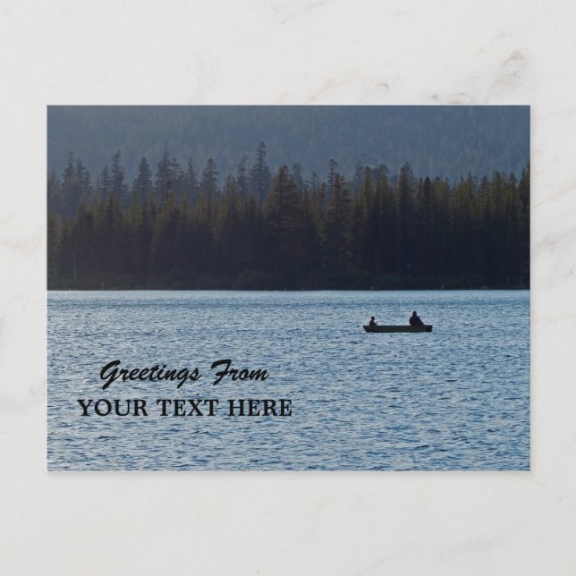 Silhouette der Fischer - Grüße Postkarte (Vorderseite)