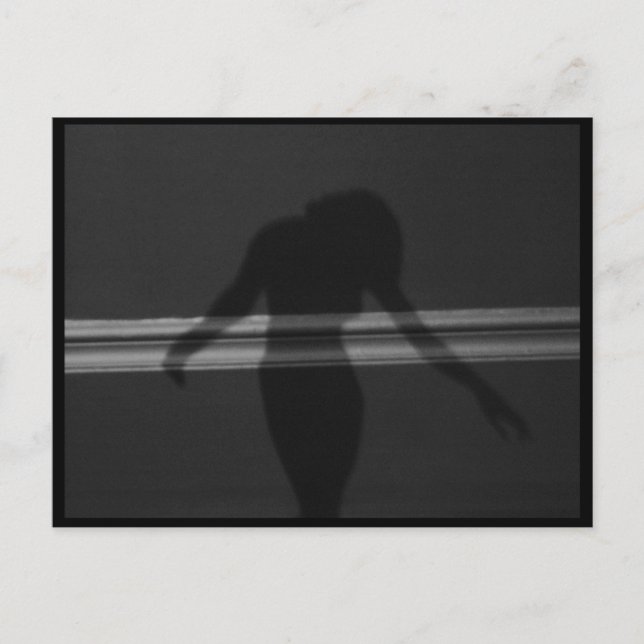 Silhouette der Frau, Tanzschatten, Kunst Postkarte (Vorderseite)