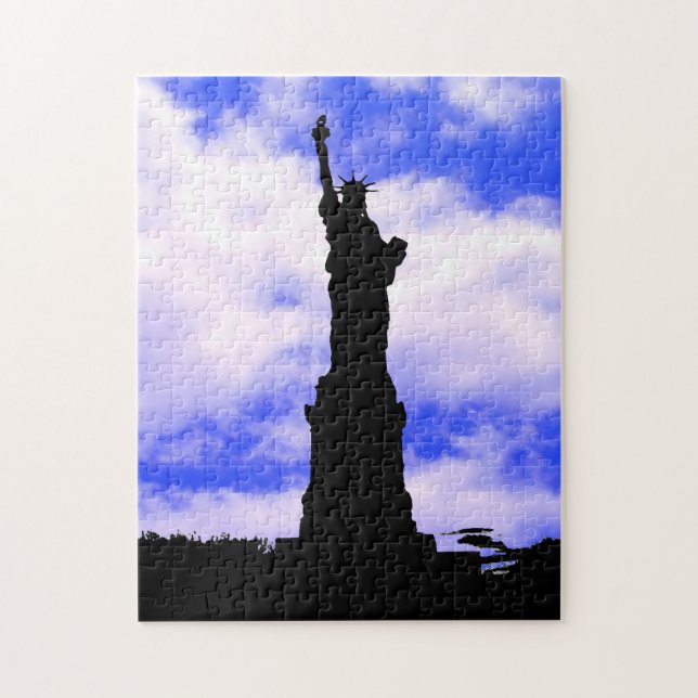 Silhouette der Freiheit Puzzle (Vertikal)