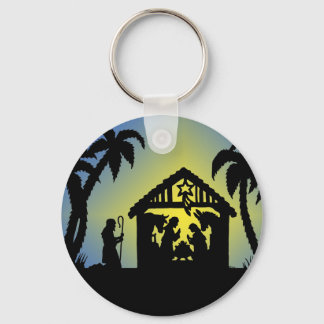 Silhouette der Geburt Schlüsselanhänger