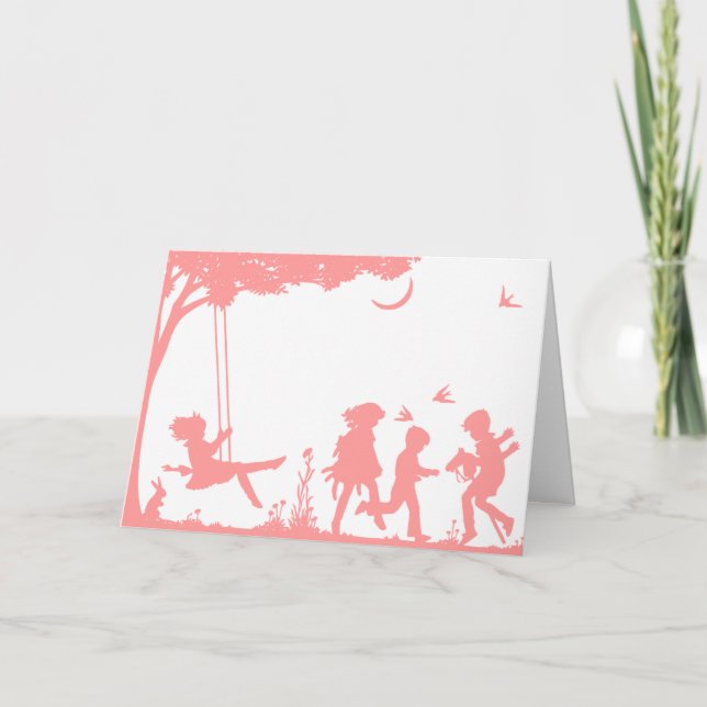 Silhouette der Geburtstagskarte Karte (Vorderseite)