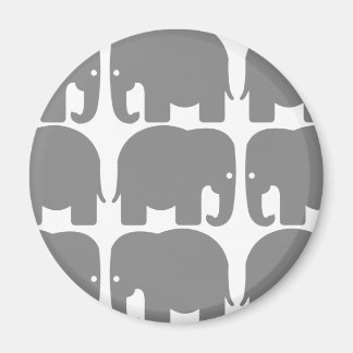 Silhouette der grauen Elefanten Magnet