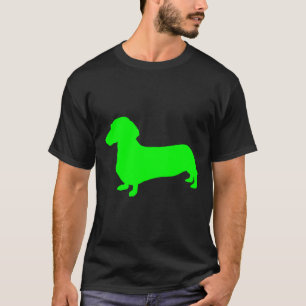 Silhouette der grünen Dackel T-Shirt