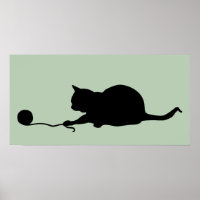 Silhouette der Katze im Spiel
