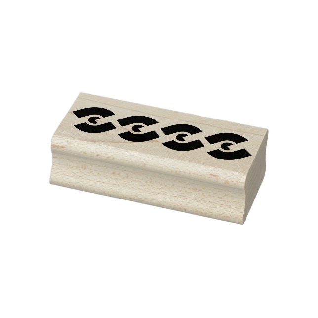 Silhouette der Kettenstruktur Briefmarke Gummistempel (Stempel)