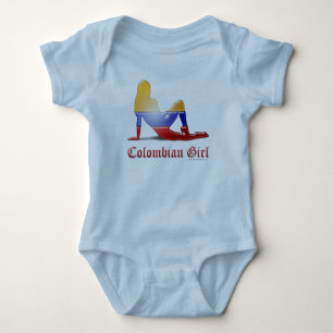 Silhouette der kolumbianischen Girl Baby Strampler