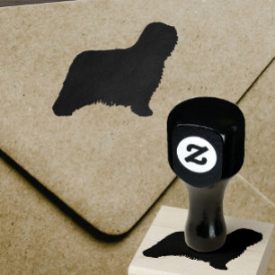 Silhouette der Komondor Hunde Gummistempel